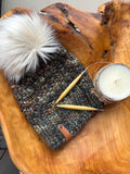 Merino Wool Hat with Faux Fur Pom